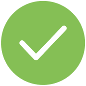 green circle with check icon